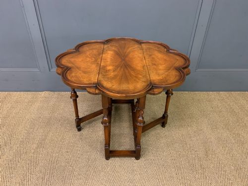 Burr Walnut Gate Leg Coffee Table