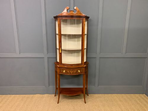 fig 1. Edwards and Roberts Inlaid Mahogany Display Cabinet