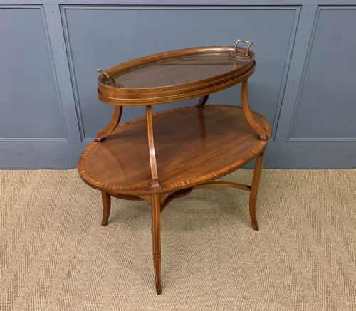 Edwardian Inlaid Mahogany Tray Top Table