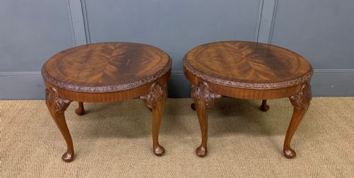 Pair of Flame Mahogany Coffee Tables