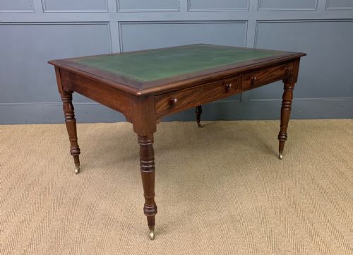 Victorian Mahogany 4 Drawer Partners Writing Table