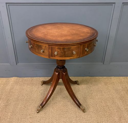 Edwardian Mahogany Drum Table