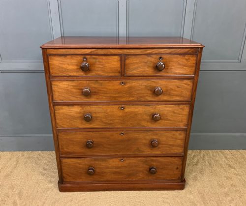 Tall Victorian Mahogany Chest of Drawers