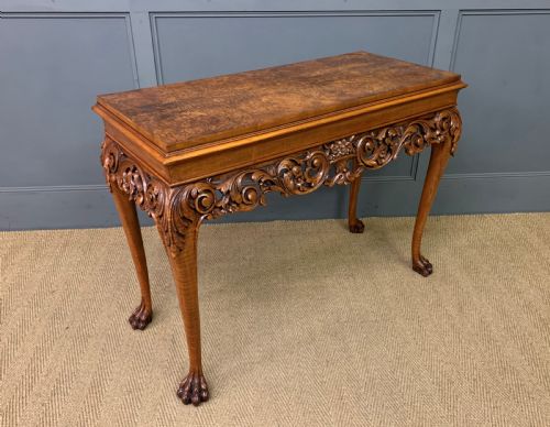 Burr Walnut Console Table