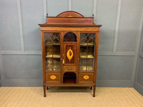 fig 2. Inlaid Mahogany Display Cabinet by Jas Shoolbred