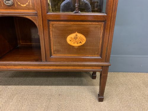 fig 3. Inlaid Mahogany Display Cabinet by Jas Shoolbred