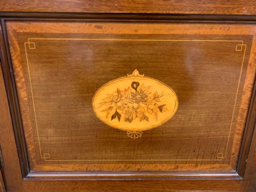 fig 4. Inlaid Mahogany Display Cabinet by Jas Shoolbred