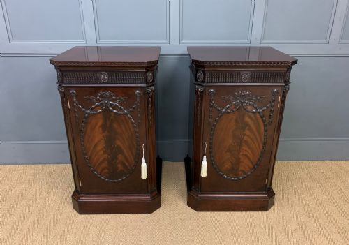Pair of Adams Style Pedestal Cupboards