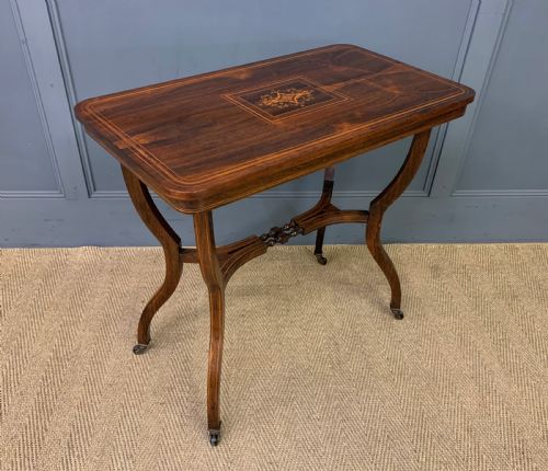 Edwardian Inlaid Rosewood Occasional Table