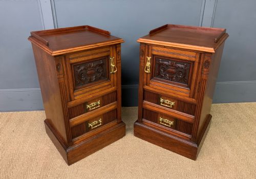 Pair of Victorian Bedside Cupboards