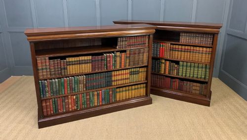 Pair of Mahogany Open Bookcases by Holland and Sons