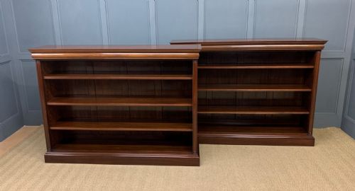 fig 1. Pair of Mahogany Open Bookcases by Holland and Sons
