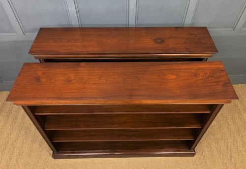 fig 3. Pair of Mahogany Open Bookcases by Holland and Sons