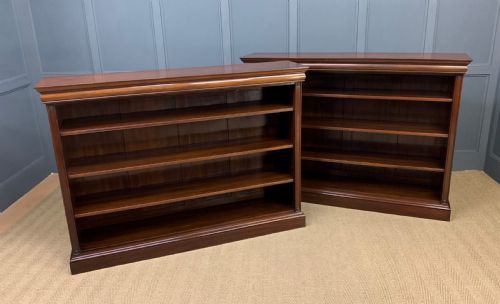 fig 4. Pair of Mahogany Open Bookcases by Holland and Sons