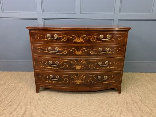 fig 1. Gillows Georgian Inlaid Mahogany Chest of Drawers