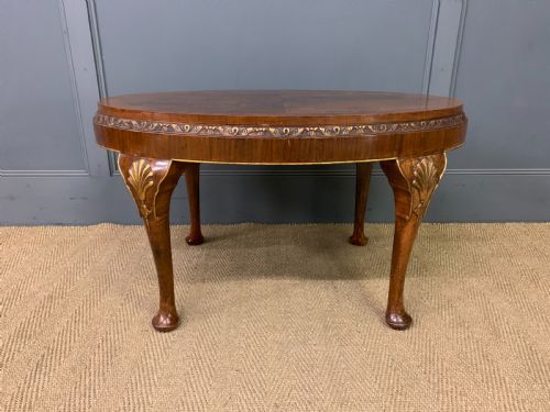 fig 1. Burr Walnut Coffee Table by Waring and Gillow