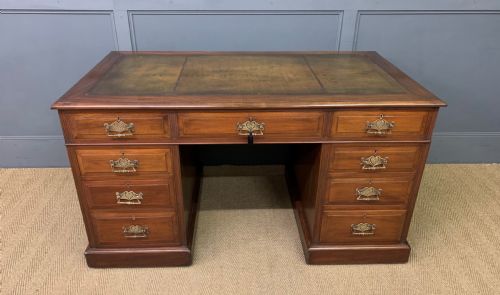 Victorian Pedestal Desk by Jas Shoolbred