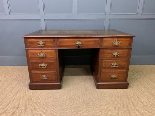 fig 1. Victorian Pedestal Desk by Jas Shoolbred