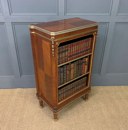 Fine Quality French Kingwood Open Bookcase
