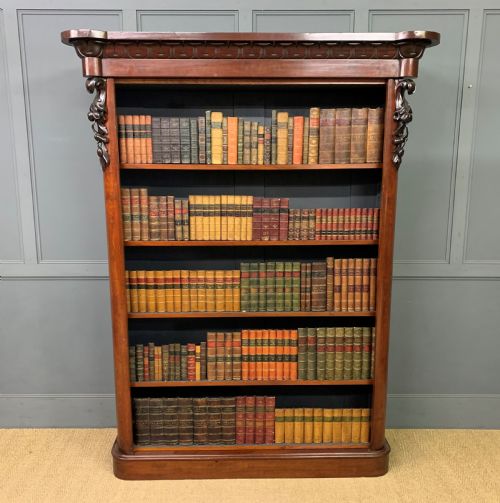 Victorian Mahogany Open Bookcase