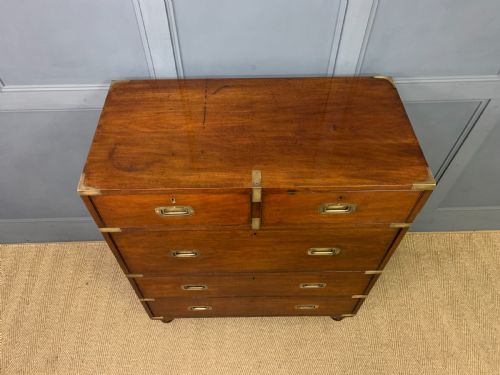 fig 2. Victorian Secretaire Military Chest by H Pratt of New Bond Street, London