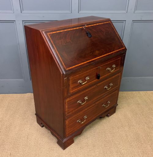 Inlaid Mahogany Bureau by Jas Shoolbred & Co.