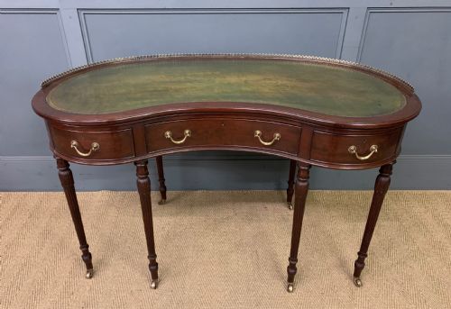 Shapland & Petter Mahogany Kidney Shaped Writing Desk