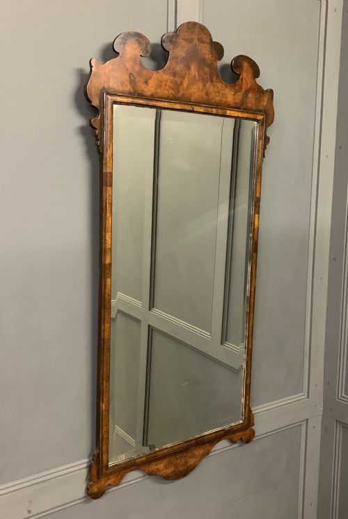 19th Century Burr Walnut Mirror