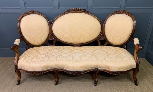 19th Century Walnut Settee