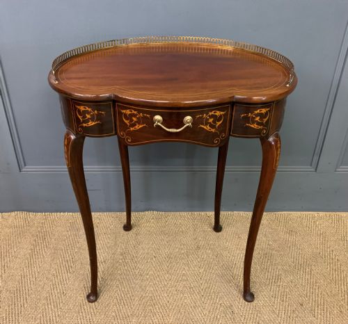 Inlaid Mahogany Lamp Table