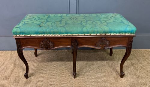 Rococo Style Mahogany Duet Stool