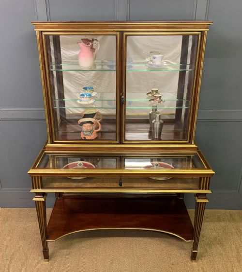 Superb 19th Century Brass Inlaid Bijouterie Cabinet