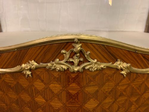 SUPERB 19TH CENTURY FRENCH KINGWOOD PARQUETRY VITRINE - ADDITIONAL PHOTO 5