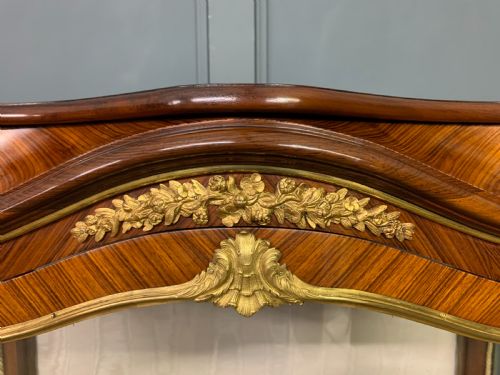 SUPERB 19TH CENTURY FRENCH KINGWOOD PARQUETRY VITRINE - ADDITIONAL PHOTO 8