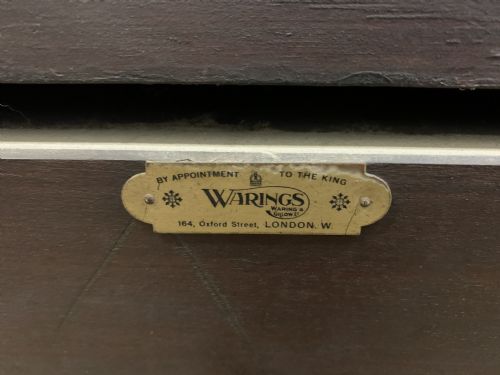 CARVED MAHOGANY DISPLAY CABINET BY WARINGS - ADDITIONAL PHOTO 18