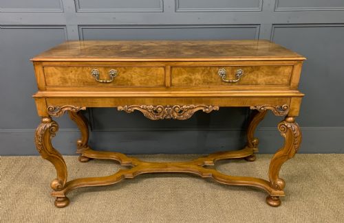 Burr Walnut Console Table