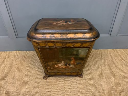 Victorian Toleware Log Bin