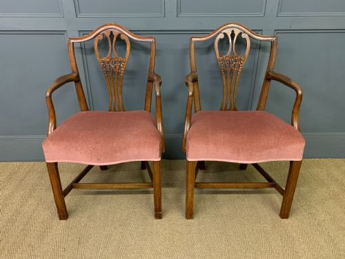 PAIR OF GEORGIAN MAHOGANY ARMCHAIRS - ADDITIONAL PHOTO 1