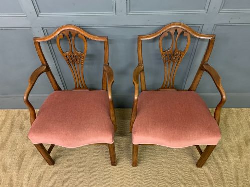 PAIR OF GEORGIAN MAHOGANY ARMCHAIRS - ADDITIONAL PHOTO 2