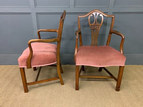 PAIR OF GEORGIAN MAHOGANY ARMCHAIRS - ADDITIONAL PHOTO 4