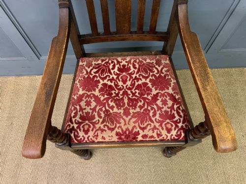 OAK BARLEY TWIST ARMCHAIR - ADDITIONAL PHOTO 2