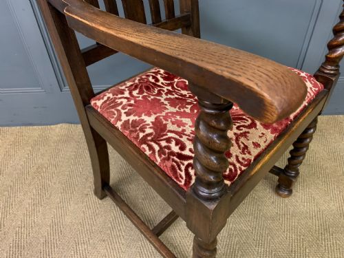 OAK BARLEY TWIST ARMCHAIR - ADDITIONAL PHOTO 5