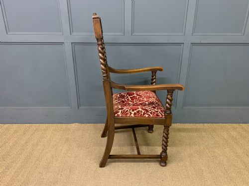 OAK BARLEY TWIST ARMCHAIR - ADDITIONAL PHOTO 6