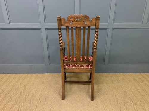 OAK BARLEY TWIST ARMCHAIR - ADDITIONAL PHOTO 7