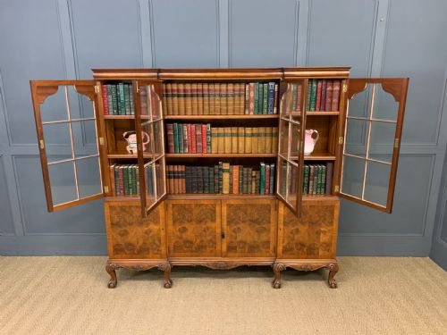 fig 3. Shapland and Petter Burr Walnut Bookcase