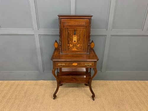 INLAID ROSEWOOD BONHEUR DU JOUR - ADDITIONAL PHOTO 2