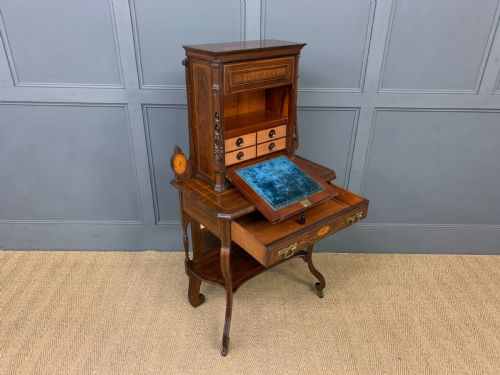 INLAID ROSEWOOD BONHEUR DU JOUR - ADDITIONAL PHOTO 13