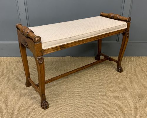 19th Century Rosewood Window Bench