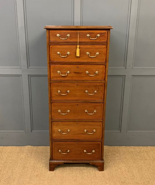 Edwardian Inlaid Mahogany Pillar Chest