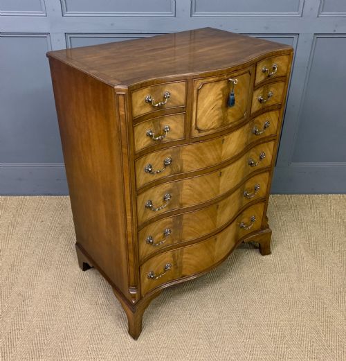 Maple & Co Serpentine Fronted Chest of Drawers